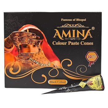 Amina Henna Instant Tatto Black Outline Mehendi Cone