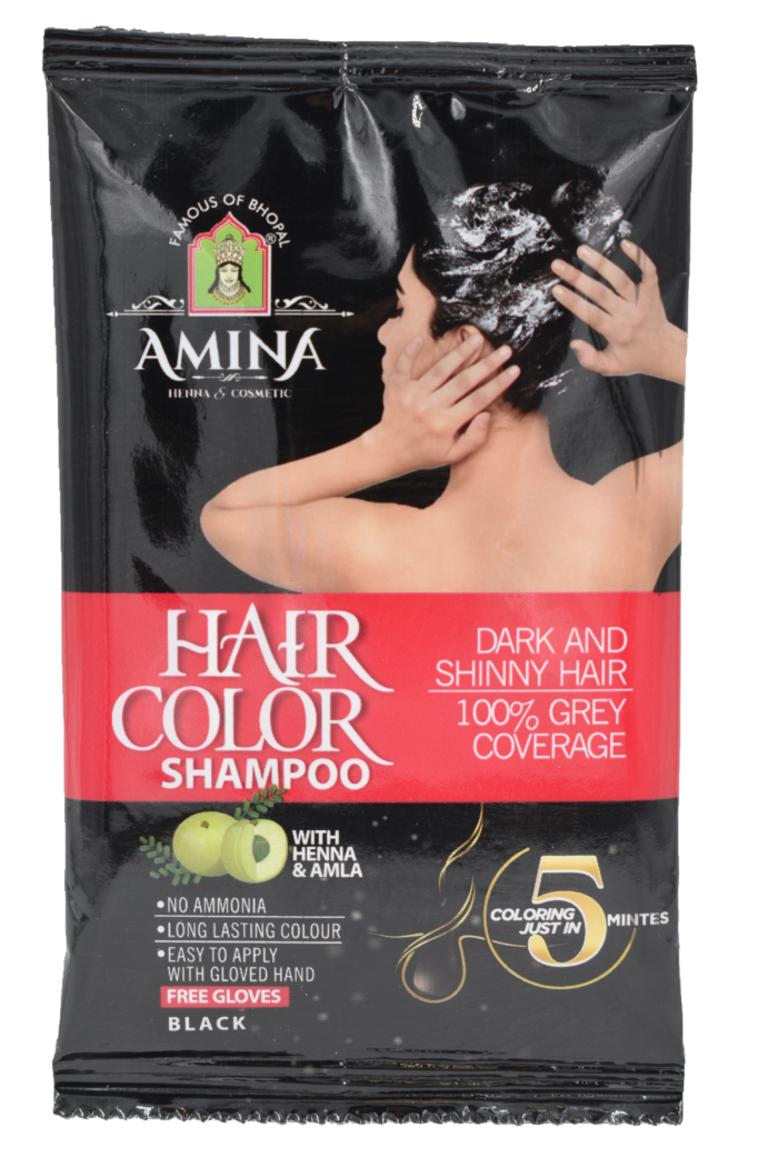 AMINA Men & Women Hair Color Shampoo,15