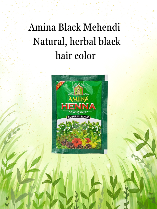 Amina Black Mehendi – Natural, herbal black hair color